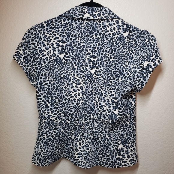 Blue animal print blazer - Picture 4 of 4